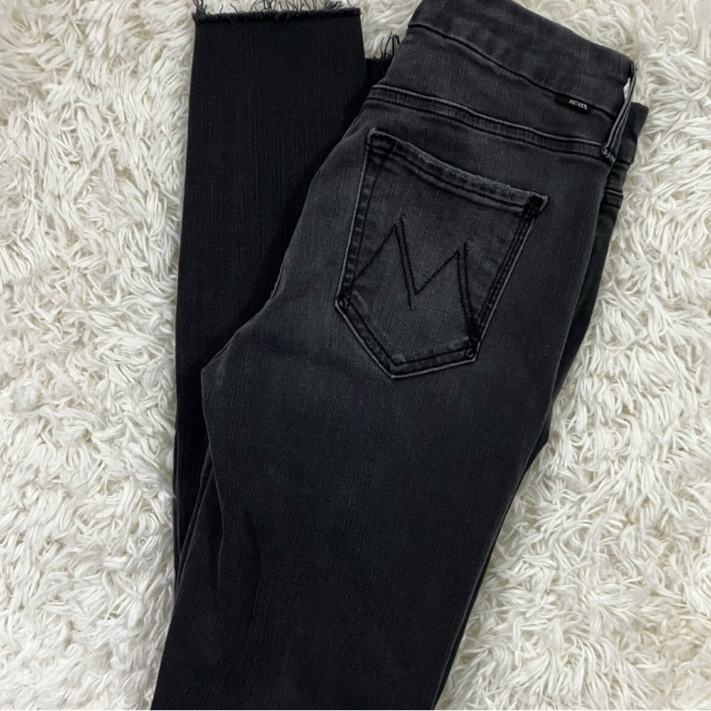 Mother The Looker Ankle Fray Jeans in Burning Out Lanterns